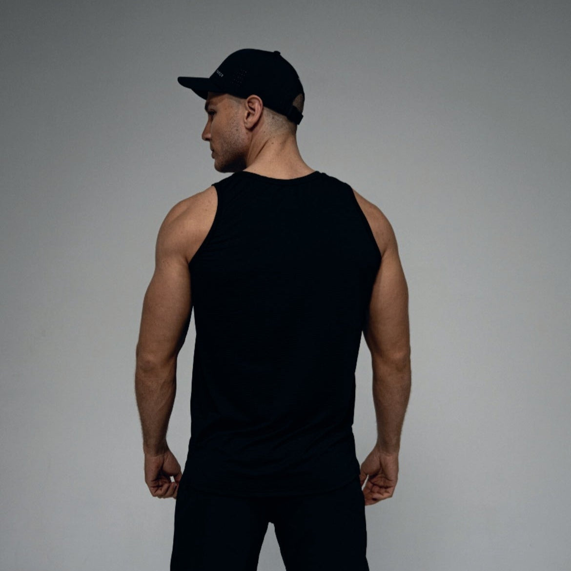 Black Cut Tank
