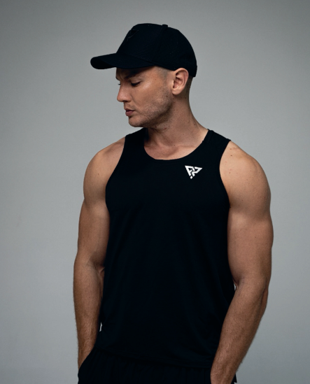 Black Cut Tank