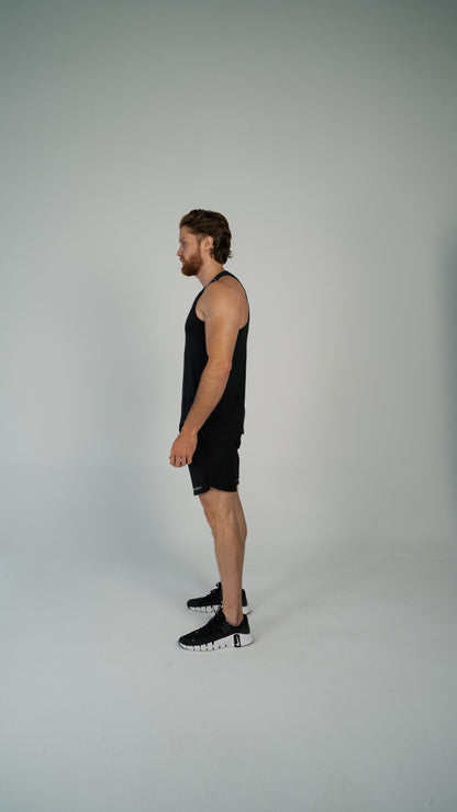 Black Cut Tank